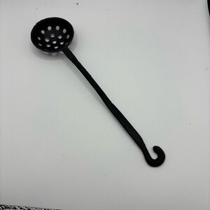Black Cast Iron Ladle Vintage Cast Iron Ladle Decor Hanging Piece 10in